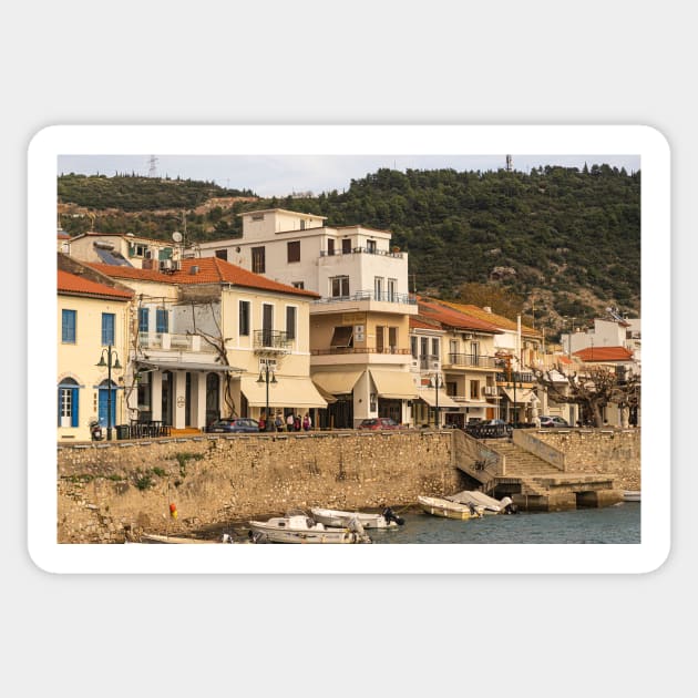 Nafpaktos Architecture 1 Sticker by KensLensDesigns